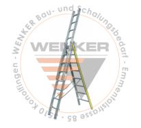Mehrzweckleiter HB 300, 3 x 12 Sprossen
