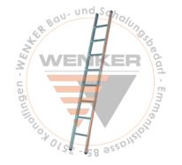 Anstellleiter Alu HB 180 1 x 24, 6.99 m