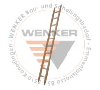 Anstellleiter GFK, HB 118, Länge 2.47 m