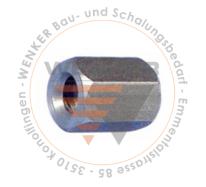 Sechskant-Schweissmutter DW 15, L 30 mm