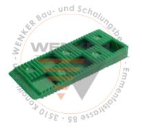 Kunststoffkeile grün, 80 x 30 x10 mm