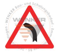 Signaltafel Linkskurve HIP, 90 cm