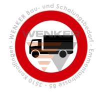 Fahrverbot für Lastwagen HIP, Ø 40 cm