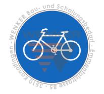 Signaltafel Radweg HIP, Ø 40 cm