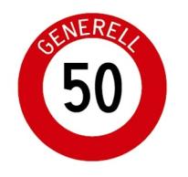 Signaltafel Generell 50 HIP, Ø 60 cm