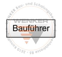 Hinweisschild Bauführer, Gr. 40 x 15 cm